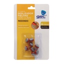 Set  8 fieltros redondos con clavo Ø17mm - Marron