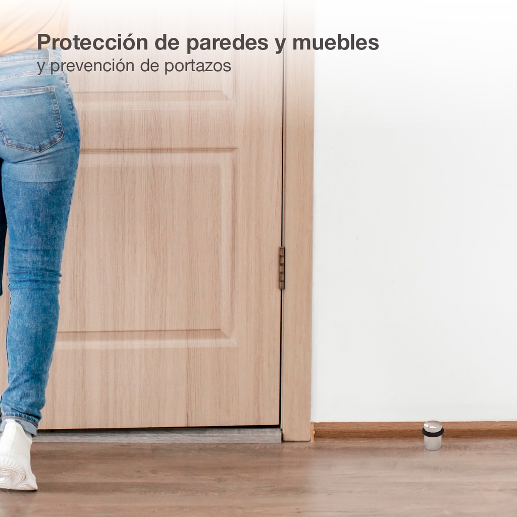 Tope puertas Ø36x35mm mate cilíndrico