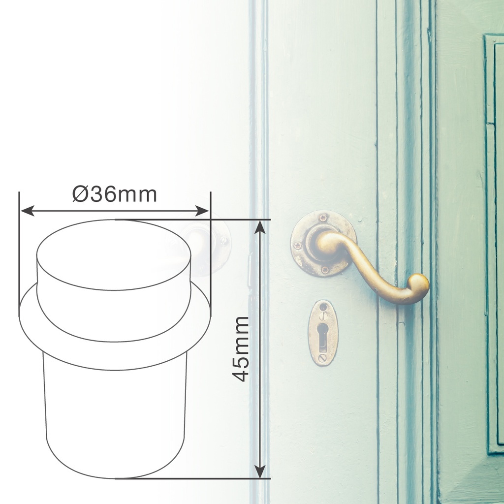 Tope puertas Ø36x35mm mate cilíndrico