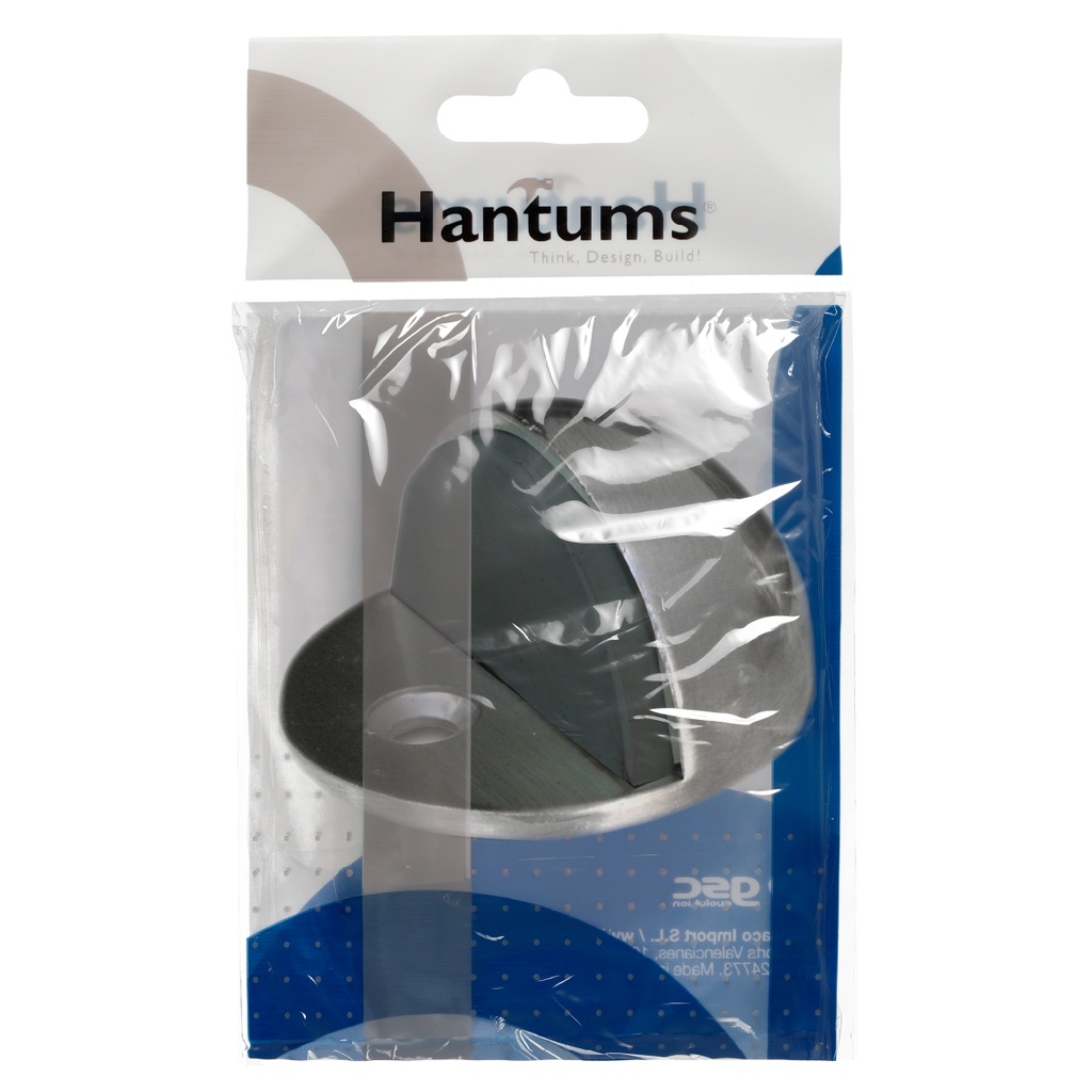 Tope puertas Ø45x25mm níquel satín semiesférico