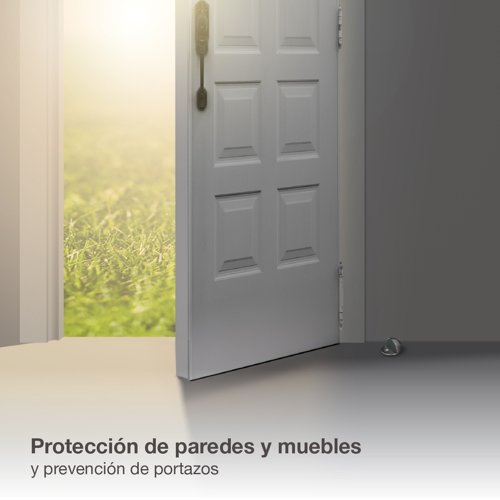 Tope puertas Ø45x25mm níquel satín semiesférico