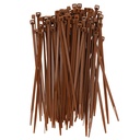 Bolsa 100u bridas 100% nylon 140x3.6mm Marrón