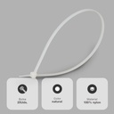 Bolsa 25u bridas 100% nylon 140x3.6mm Natural