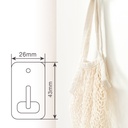 Pack 3 Perchas medianas adhesivas 26x43mm Cromadas