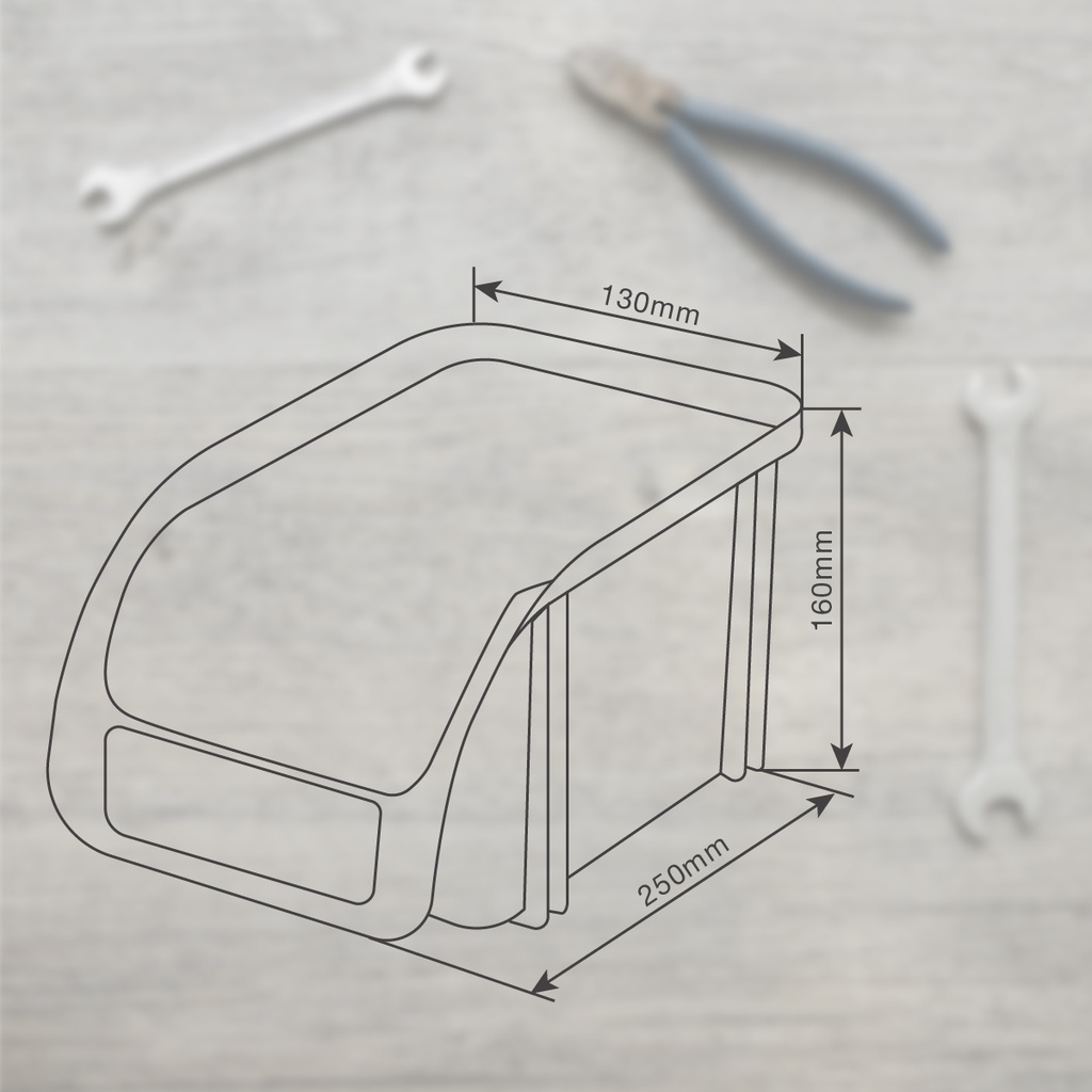Gaveta apilable 160x250x130mm