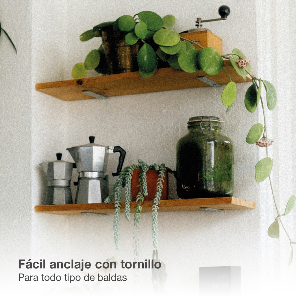 Angulo recto de refuerzo 80x80x18mm zincado