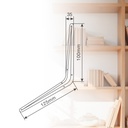 Palomilla metálica en escuadra 100x125mm blanca