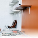 Palomilla metálica en escuadra 125x150mm blanca