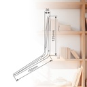 Palomilla metálica en escuadra 125x150mm blanca