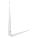 Palomilla metálica en escuadra 400x450mm blanca