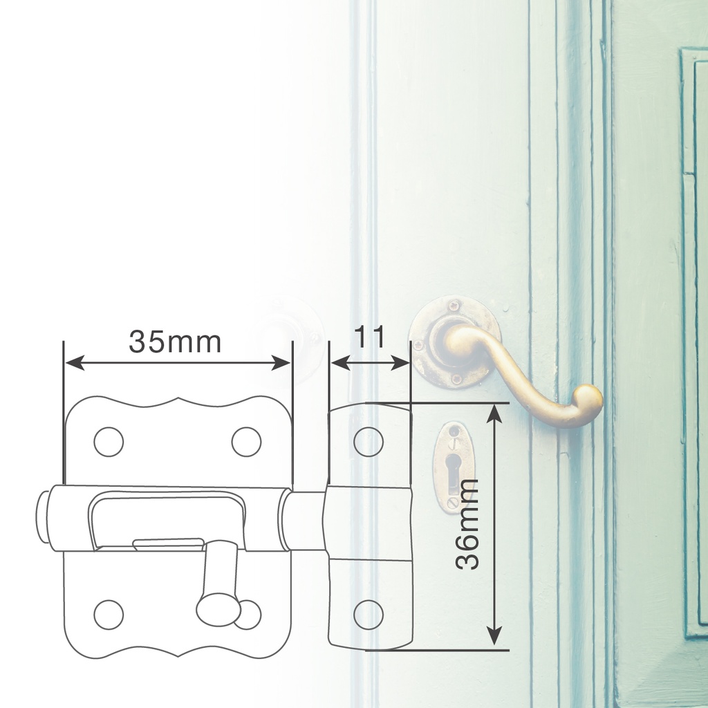 Pasador cerrojo 35mm bicromatado