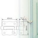 Pasador cerrojo 40mm bicromatado