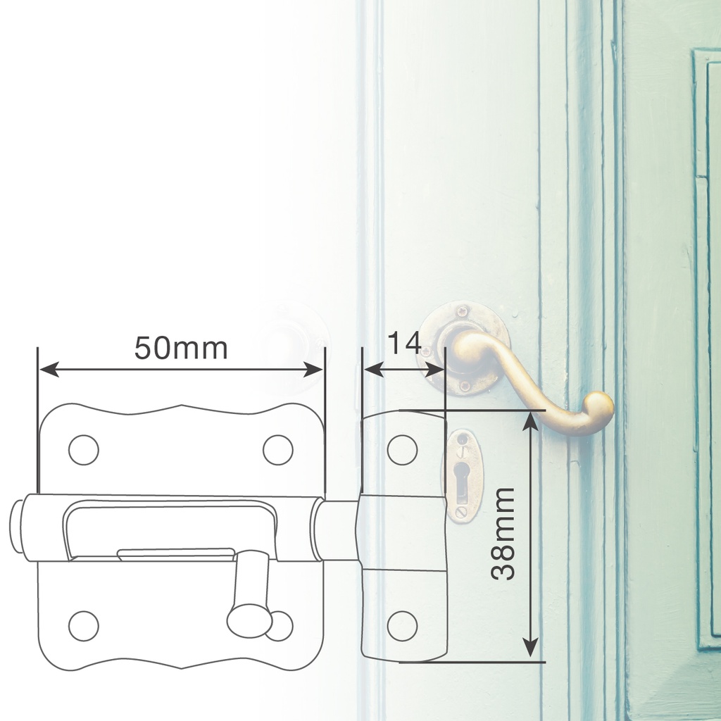 Pasador cerrojo 50mm bicromatado