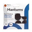 Set 8 fieltros adhesivos redondos Ø25mm - Marron
