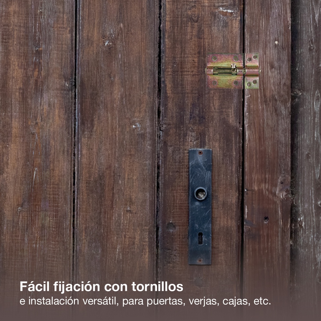 Pasador cerrojo orificio candado 85mm bicromatado