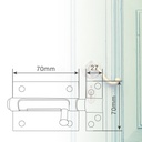 Pasador cerrojo orificio candado 70mm bicromatado