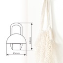 Percha acero inox.+ pomo abs blanco 45x84mm