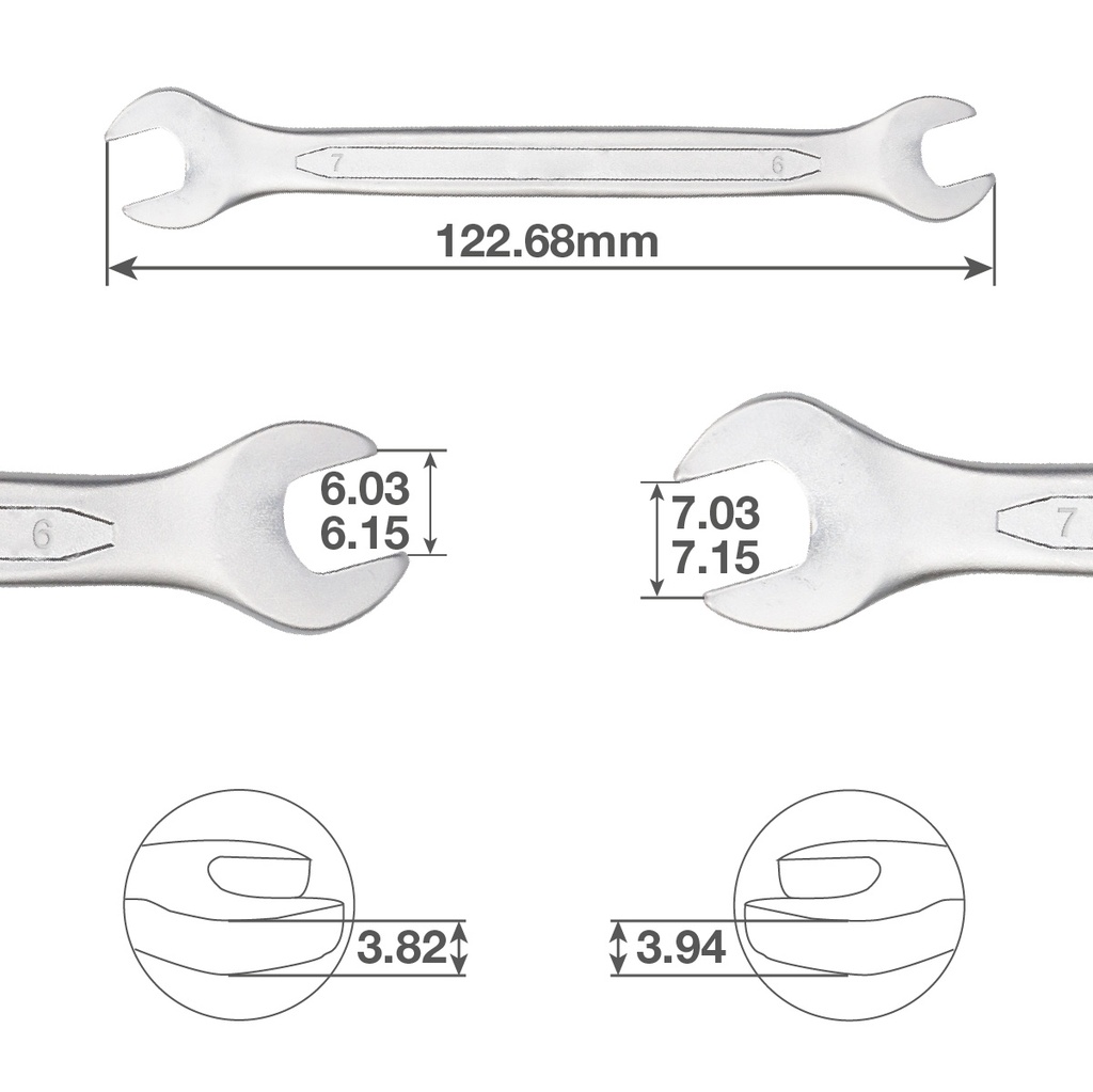 Llave inglesa fija 6 y 7mm