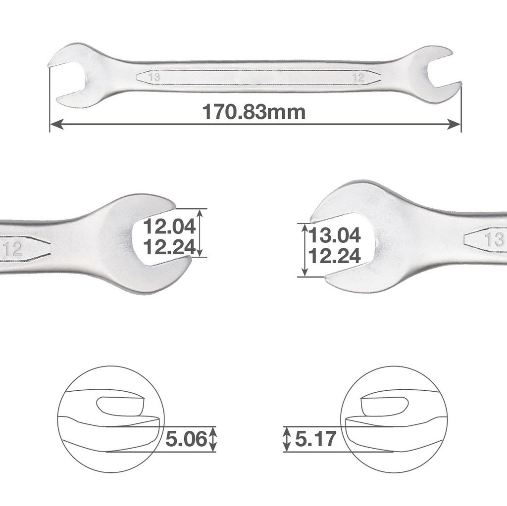 Llave inglesa fija 12 y 13mm