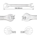 Llave inglesa fija 14 y 15mm