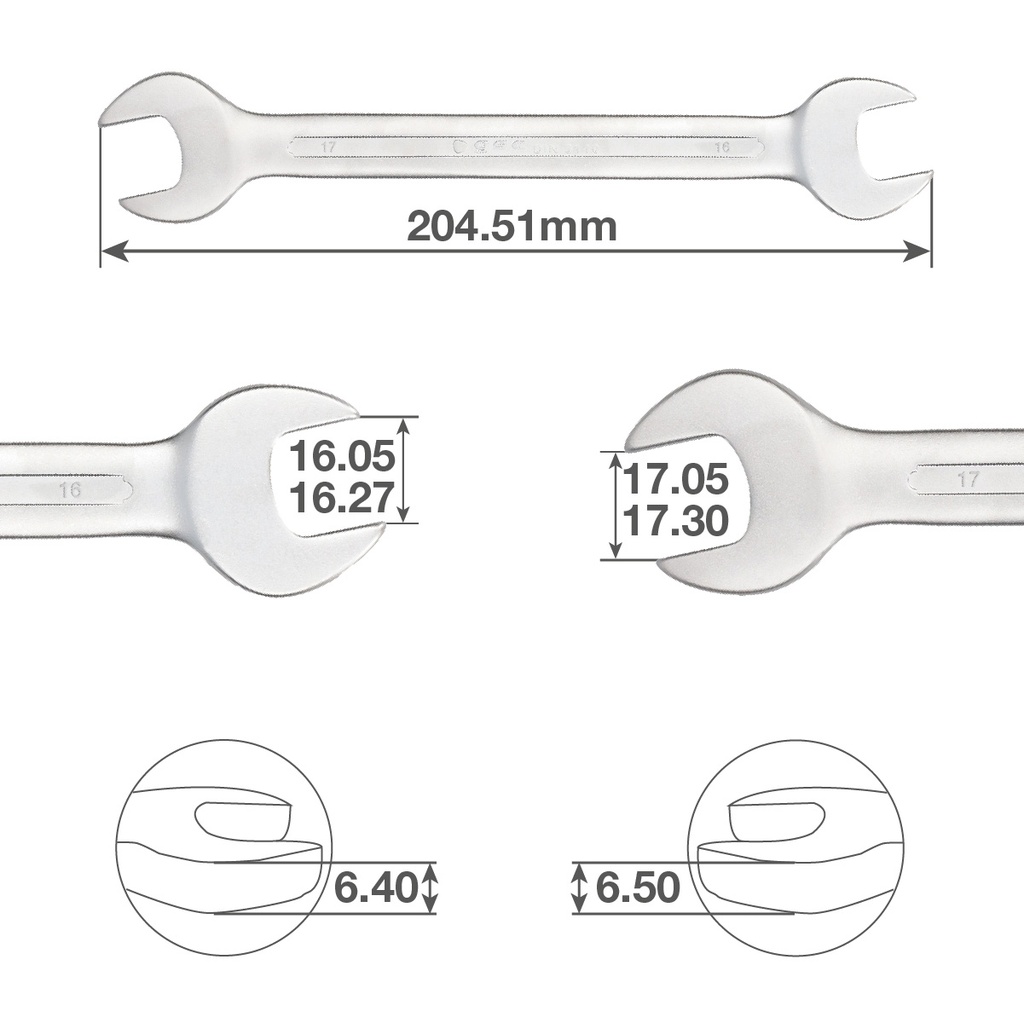Llave inglesa fija 16 y 17mm