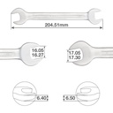 Llave inglesa fija 16 y 17mm