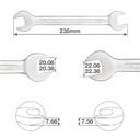 Llave inglesa fija 20 y 21mm