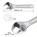 Llave inglesa ajustable 200mm