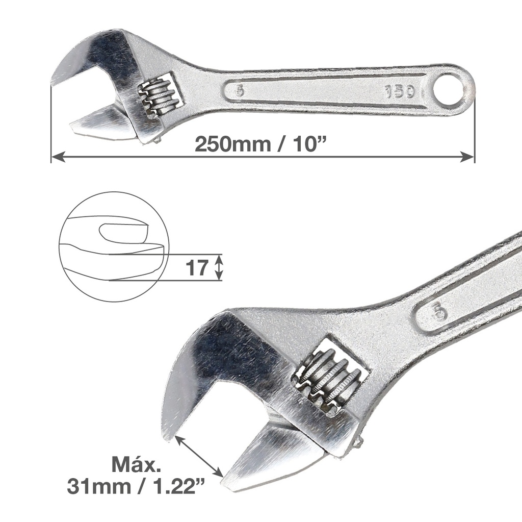 Llave inglesa ajustable 250mm