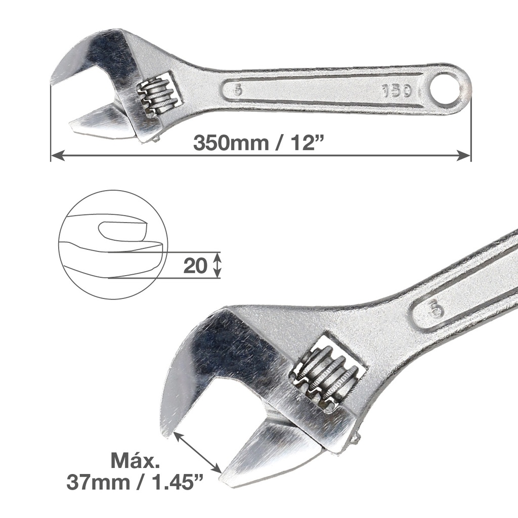 Llave inglesa ajustable 300mm