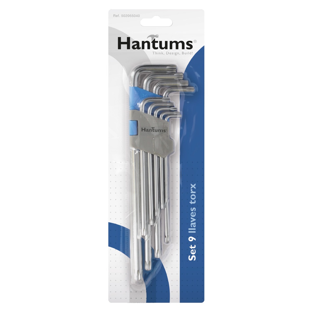 Set 9 llaves torx de T10 a T50