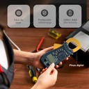 Mini-multímetro Digital a pinza con puntas y cable