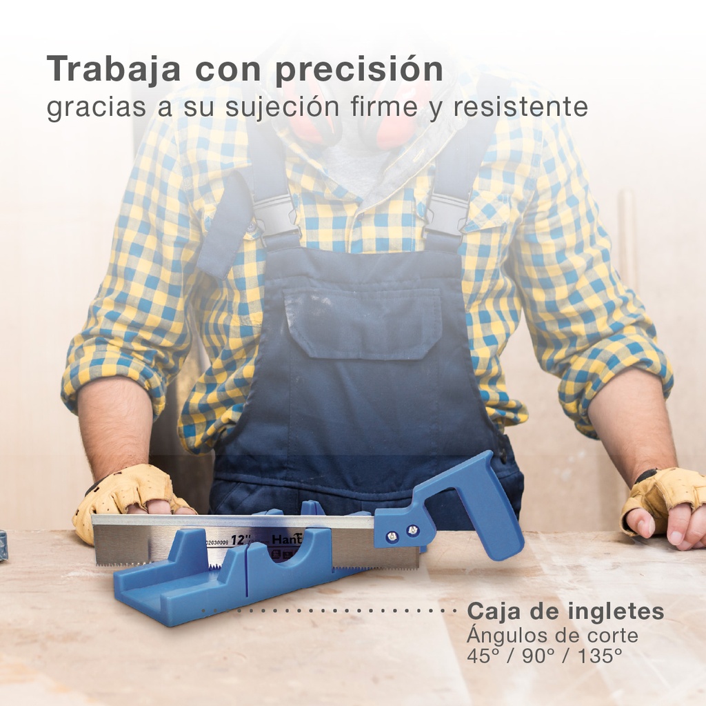 Sierra de costilla con caja de ingletes