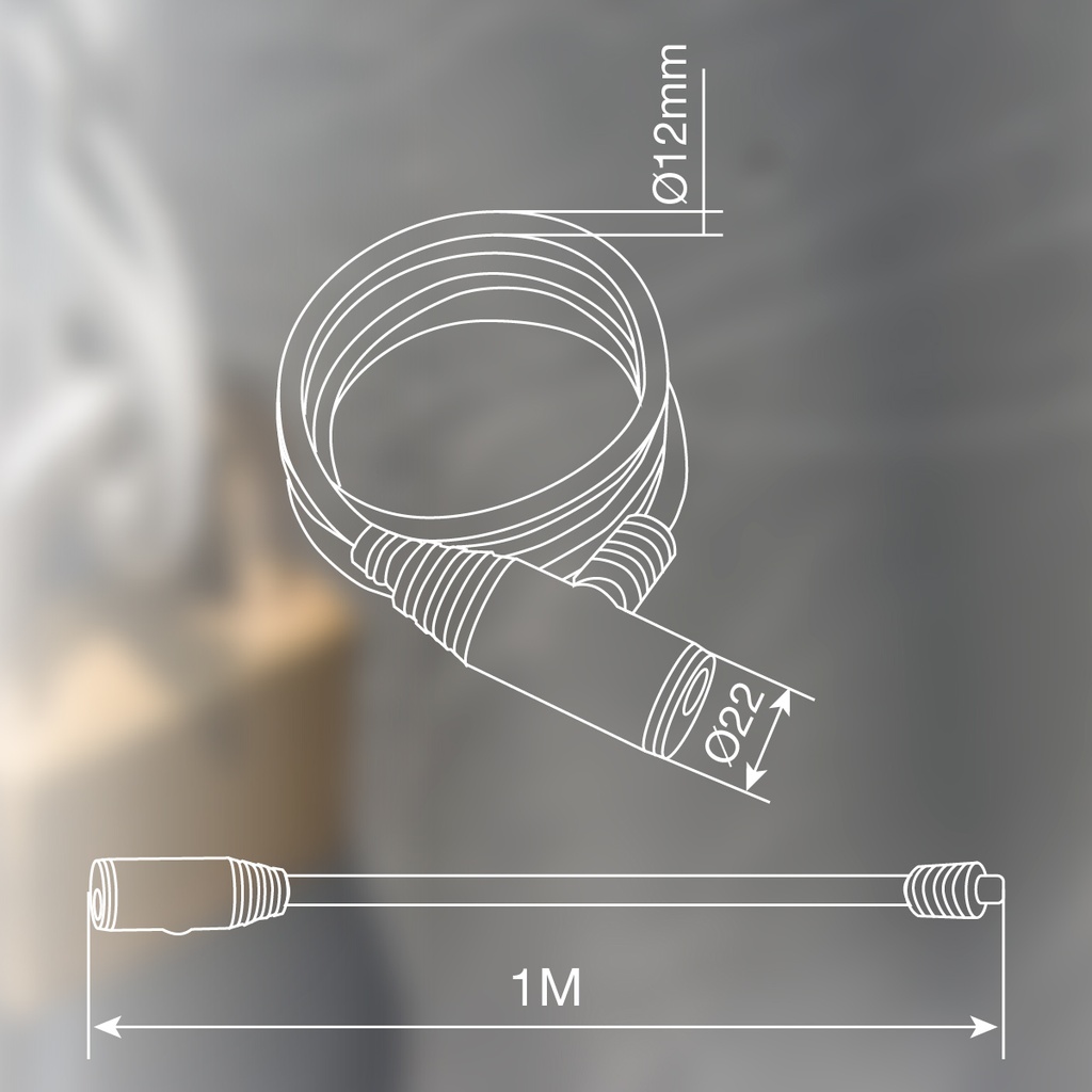 Candado bicicleta 12mm x 1M