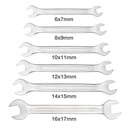 Set 6 llaves inglesas fijas de 6 a 17mm