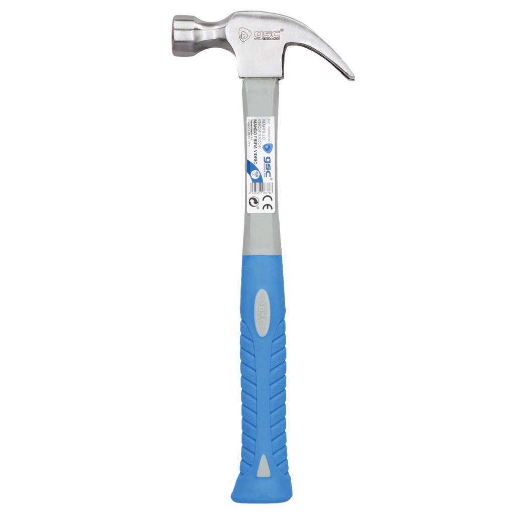 Martillo de encofrador con mango de fibra de vidrio 450gr