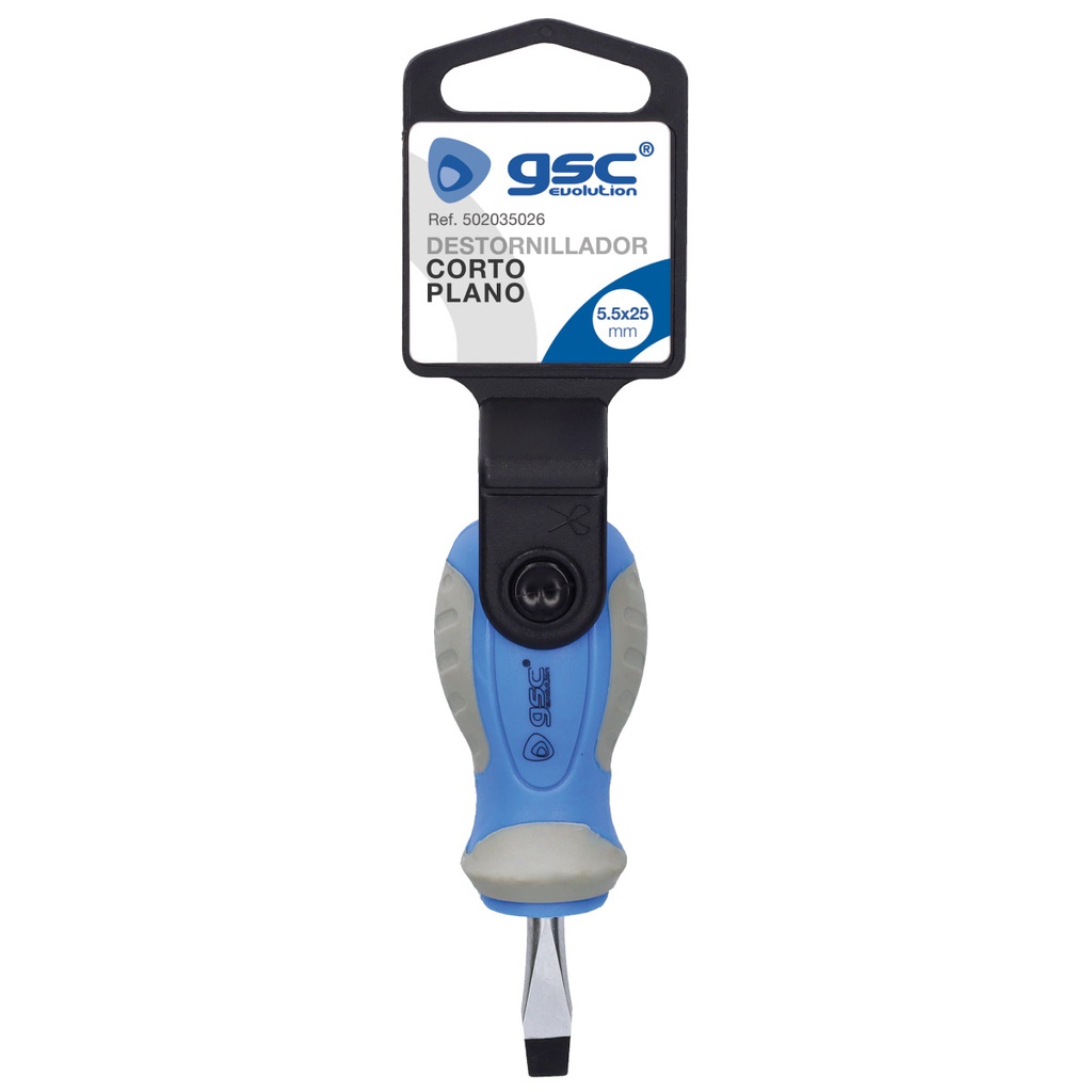 Destornillador plano corto 5,5x25mm