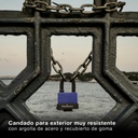 Candado de exterior arco corto de acero 50mm - 12u caja exp