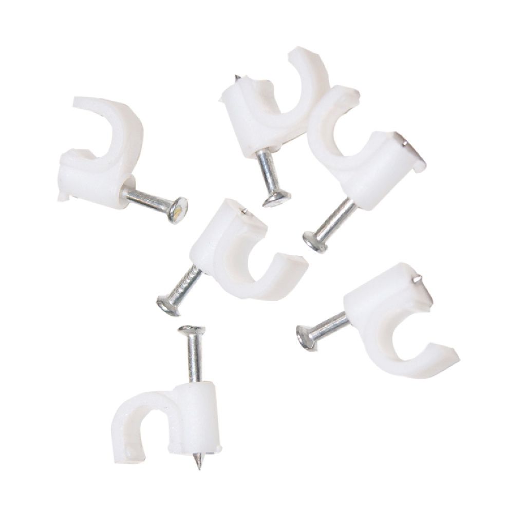 Bolsa de 100 grapillones para cable manguera redondo 6mm