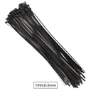 Bolsa 100u bridas 100% nylon 100x2.5mm Negro
