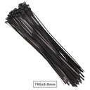 Bolsa 100u bridas 100% nylon 760x8.8mm Negro