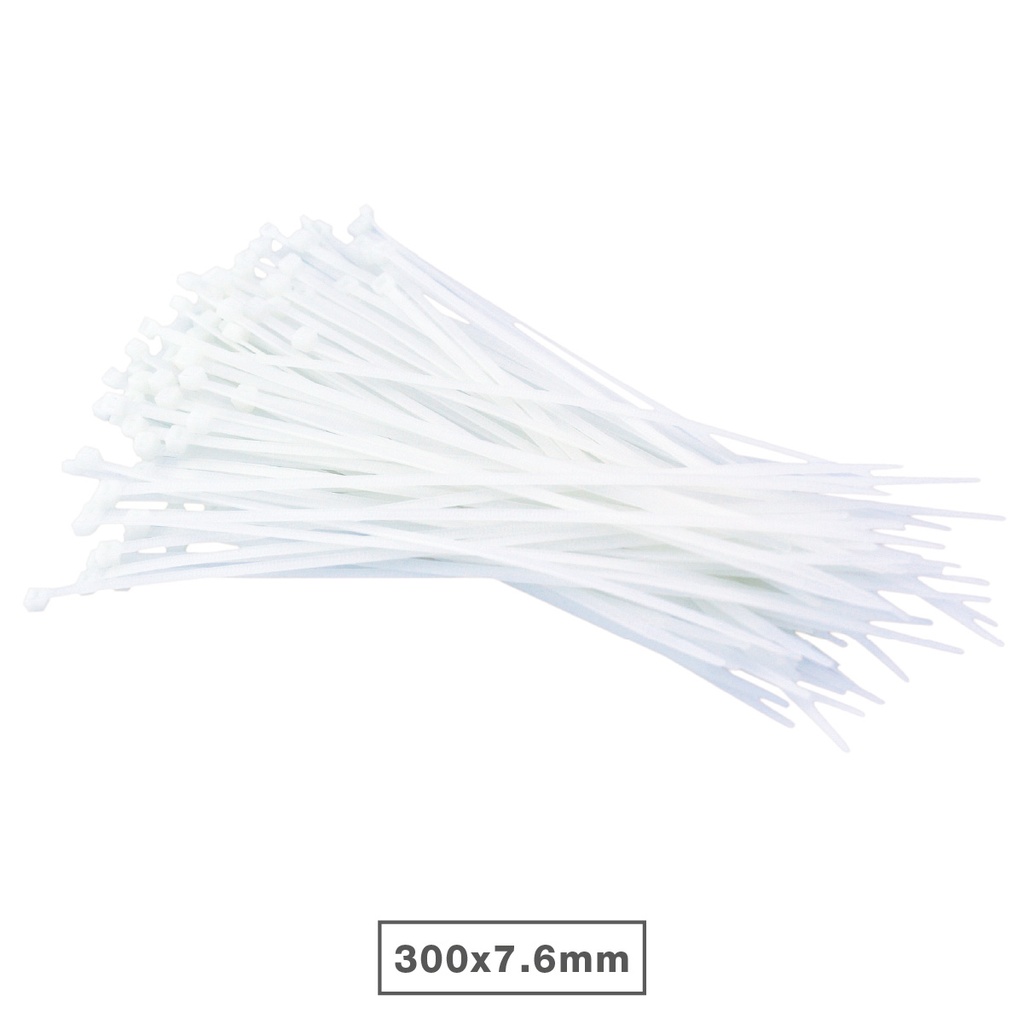 Bolsa 100u bridas 100% nylon 300x7.6mm Natural