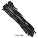 Bolsa 100u bridas 100% nylon 250x4.8mm Negro