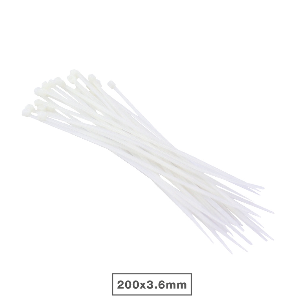 Bolsa 25u bridas 100% nylon 200x3.6mm Natural