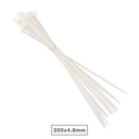 Bolsa 25u bridas 100% nylon 200x4.8mm Natural