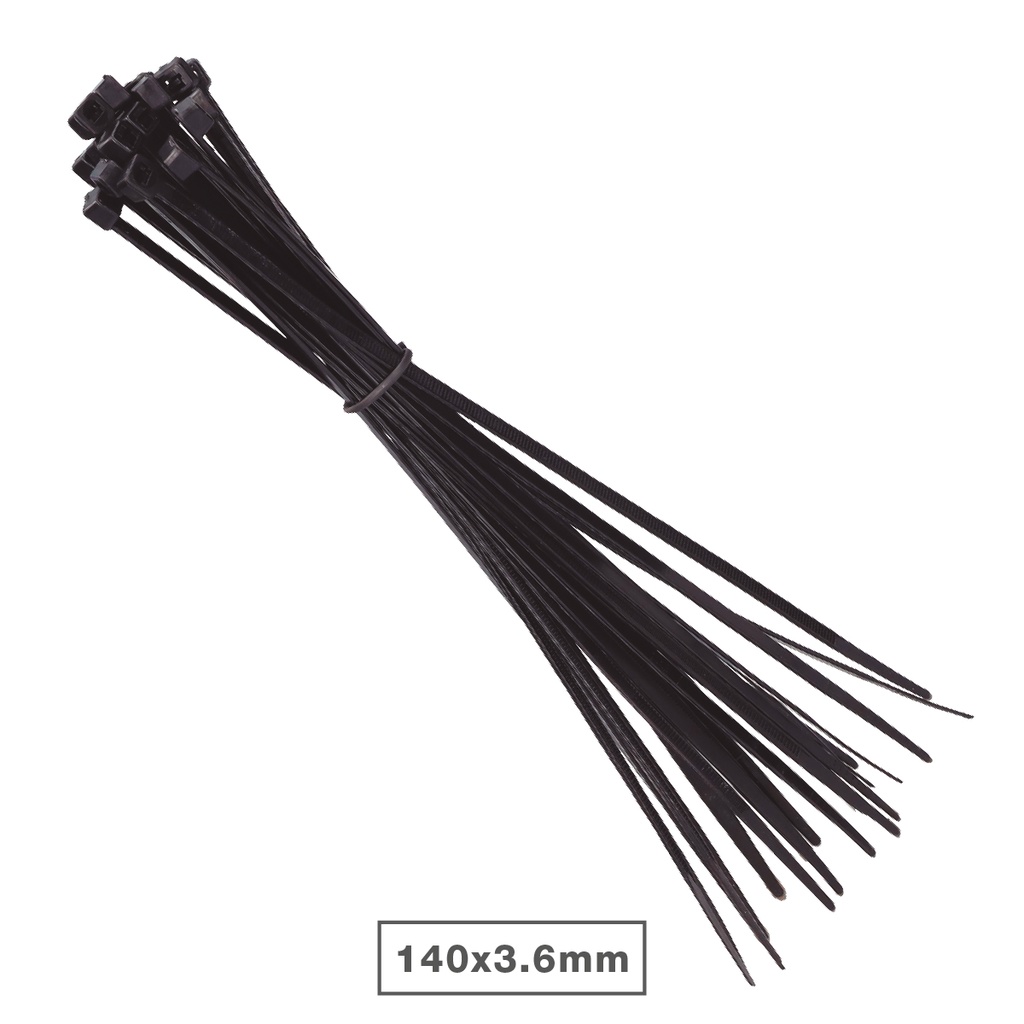 Pack 25 Unidades Bridas 140x3.5mm Negro