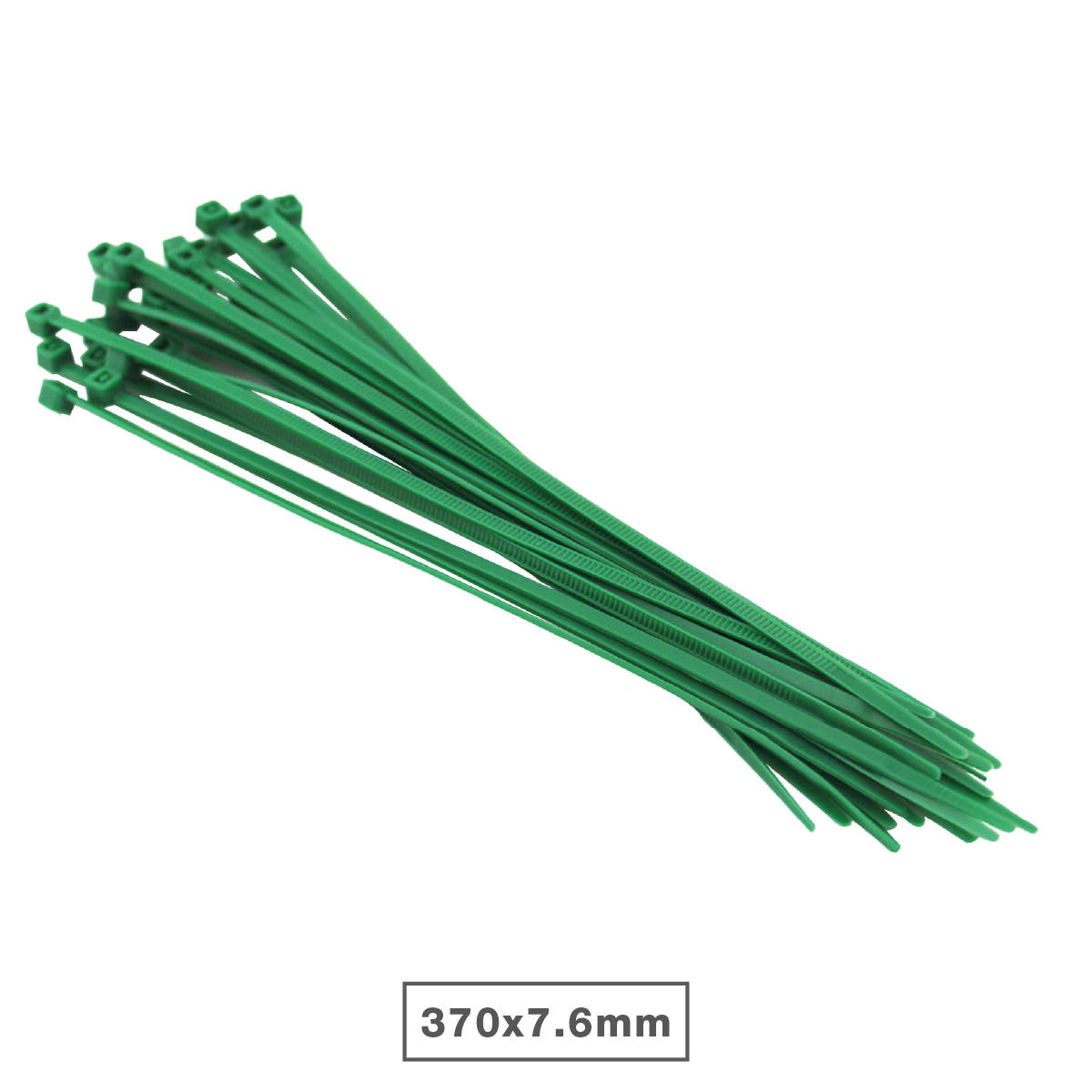 Bolsa 25u bridas 100% nylon 370x7.6mm Verde