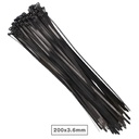 Pack 100 Unidades Bridas 200x3.5mm Negro