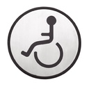 Símbolo casa de banho adesivo deficiente Ø 97 mm