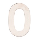 Número puerta 0 acero inoxidable con adhesivo